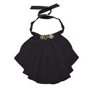 BLESSUME Jabot en mousseline de soie style victorien steampunk Noir 1 pièce