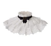 BLESSUME Lolita Collier de cou élizabéthain en dentelle gothique, Blanc 2, taille unique