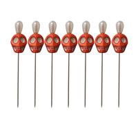 BLESSUME Lot de 7 bougies Vaudou - Aiguilles rituelles - Crâne - Orange