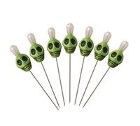 BLESSUME Lot de 7 bougies Vaudou - Aiguilles rituelles - Crâne - Vert