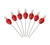 BLESSUME Lot de 7 bougies Vaudou - Aiguilles rituelles - Tête de mort - Rouge