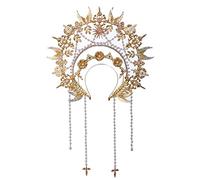 BLESSUME Mary Halo Couronne Headband Goddess Gold Women Costume Headpiece(Or 24)