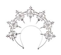 BLESSUME Mary Halo Headband Couronne Goddess Women Halloween Costume Headpiece (Argent 1)