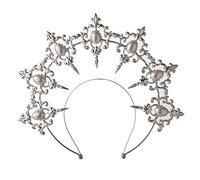 BLESSUME Mary Halo Headband Couronne Goddess Women Halloween Costume Headpiece (Argent 2)