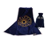 BLESSUME Nappe de Divination d'autel avec Pochette de Tarot One Size (Bleu)