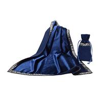 BLESSUME Nappe de Tarot avec Sac Divination Tapis Nappe d'autel Wicca carrée en Velours, Taille Unique (Bleu)