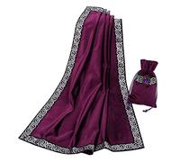 BLESSUME Nappe de Tarot avec Sac Nappe d'autel Wicca carrée en Velours