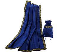 BLESSUME Nappe de Tarot avec Sac Nappe d'autel Wicca carrée en Velours, Taille Unique (Bleu 1)