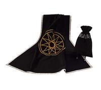 BLESSUME Nappe de Tarot avec Sac Nappe d'autel Wicca carrée en Velours, Taille Unique (Noir)