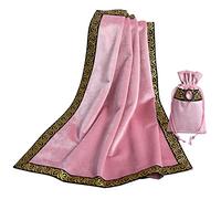 BLESSUME Nappe de Tarot avec Sac Nappe d'autel Wicca carrée en Velours, Taille Unique (Rose 1)
