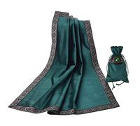 BLESSUME Nappe de Tarot avec Sac Nappe d'autel Wicca carrée en Velours, Taille Unique (Vert)
