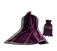 BLESSUME Nappe de Tarot avec Sac Nappe d'autel Wicca carrée en Velours, Taille Unique (Violet)