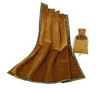 BLESSUME Nappe de Tarot en Velours avec Pochette de Tarot Jaune 1