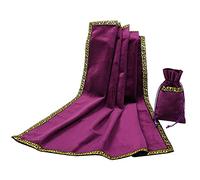 BLESSUME Nappe de Tarot en Velours avec Pochette de Tarot (Violet 1)
