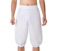 BLESSUME Pantalon de Pirate Médiéval Costume Renaissance Trousers Coupe Ample (Blanc,M)