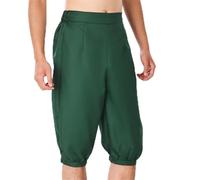 BLESSUME Pantalon de Pirate Médiéval Costume Renaissance Trousers Coupe Ample (Vert,M)