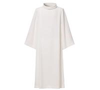 BLESSUME Peignoir liturgique de prêtre de l'église, blanc ivoire, Small