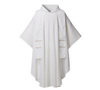 BLESSUME Prêtre Chasuble Église de masse Blanc Vêtements (Blanc)