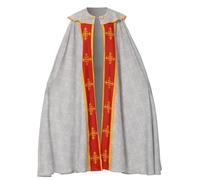BLESSUME Priest Cape semi-gothique pour costume d'église catholique (gris clair, taille XL)