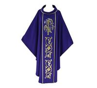 BLESSUME Priest Mass Chasuble Catholic Church Père Liturgical Vestment (Violet)