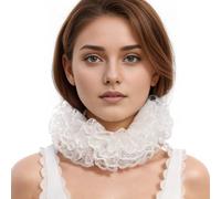 BLESSUME Renaissance Cou Ébouriffer Collier (16''5 Blanco)