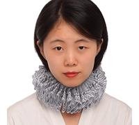BLESSUME Renaissance vintage Neck Ruff Collier Ruffled élisabéthain Cosplay Cadeau D'or (Grey)