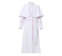 BLESSUME Robe de Prêtre Soutane Camail Ministre Chœur avec Ceinture Cincture