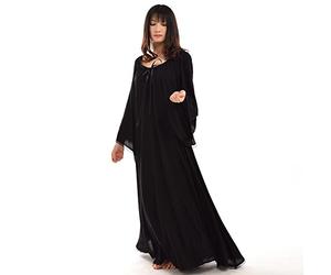 BLESSUME Robe Médiévale Renaissance Pirate Fair Mariage Celtique Underdress (Noir, S)