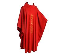 BLESSUME Rouge Catholique Église Chasuble Prêtre Robe Clegy Vêtements (Style #2)