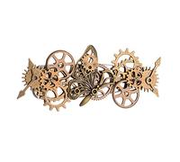 BLESSUME Steampunk Glands Chaîne Cheveux Agrafe Punk Gothique Couvre-Chef Bronze (3)