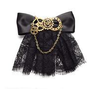 BLESSUME Steampunk Glands Chaîne Cheveux Agrafe Punk Gothique Couvre-Chef Bronze (F)