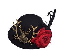 BLESSUME Steampunk Gothique Mini Haut Chapeau Dentelle Cheveux Agrafe (C)