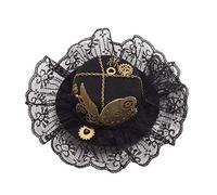 BLESSUME Steampunk gothique mini haut chapeau Dentelle Cheveux agrafe (R)