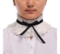 BLESSUME Vintage Lolita Ruff Collier Elizabethan Ruff Gothique Dentelle Cou Accessoires Scène, Taglia unica, Dentelle