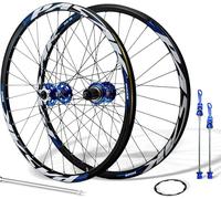 Bleu,27.5inch,Jeu De Roues De Vélo De Montagne À Disque 24/26/27,5/29 Pouces avec Moyeux 32H Et Blocage Rapide pour Cassette 7 8 9 10 11 12 Vitesses, Jantes Avant Et Arrière