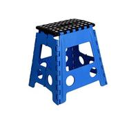 VENTEO - Marche Pied/Tabouret Pliant et Portable avec poignée - Multiusage - Antidérapant - Résiste jusqu'à 150kg de Charge - 39 Cm de Hauteur, Bleu