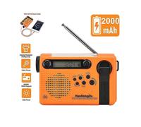 (Bleu 5551137) Radio solaire à manivelle, bande complète, lampe torche multifonctionnelle pour la randonnée