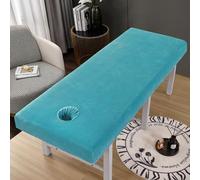 Bleu,60x180cm/1.9x5.9ft,Housse Table De Massage Avec Trou,Souple Housse Table Massage,Polyvalent Réutilisable Lavables Drap Housse De Protection Pour Table De Massage