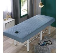 Bleu,60x180cm/1.9x5.9ft,Réutilisables Couvre-Lit De Massage Avec Trou Pour Le Visage,Housse De Drap De Lit De Massage Lavable Pour Housse De Canapé De Massage De Beauté