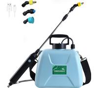 (Bleu,8L)Electrique Pulvérisateur électrique avec sangle et buse réglable Pulvérisateur à pression rechargeable Cinq avec modes de pulvérisation Tube télescopique en acier pour le jardinage Lavage de