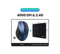 (Bleu avec tapis de souris) 【NOUVEAU】UGREEN Souris ergonomique sans fil 4000 DPI silencieuse 6 boutons