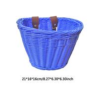 Bleu B - Panier De Vélo Multifonctionnel En Rotin, Sac Avant Pratique Et Durable, Conteneur De Rangement Pour Guidon De Scooter, Accessoires De Bicyclette