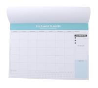 Bleu Bloc-notes de Planification Mensuelle, Agenda Mensuel Léger | Vue Mensuelle, Papier Bleu Élégant Minimaliste, pour Étudiants et Bureau, Délais, Horaires, Projet