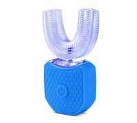 bleu - Brosse à dents entièrement automatique en forme de U, brosse à dents ondulée, moteur ultrasonique, embout buccal, étanche, 360 degrés