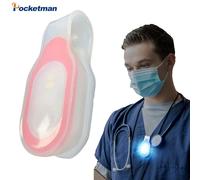 Bleu Built-in Battery Lampe de poche magnétique à clip LED, équitation, voiture, sécurité nocturne, soins infirmiers, marche, course à pied, sports de plein air, urgence ""Nipseyteko