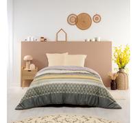 Bleu Câlin Couette imprimée Baroque 400g/m2 - Chaude et Douce - Utilisation sans Housse - 140x200cm