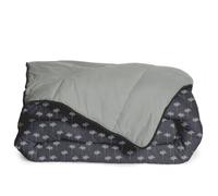 Bleu Calin Couette Imprimée Chaude Oasis 140x200cm Gris Ardoise/Gris Zinc | pour Lit 90x190, Microfibre, Édredon 350g/m², Fabriqué en France, Certifiée Oeko-Tex