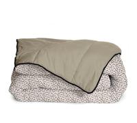 Bleu Calin Couette Imprimée Chaude Othon 140x200cm Beige Rosé/Beige Seigle | pour Lit 90x190, Microfibre, Édredon 350g/m², Fabriqué en France, Certifiée Oeko-Tex