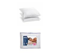Bleu Câlin Couette Tempérée 220x240 cm + 2 Oreillers Moelleux Volume 60x60cm - pour lit 2 Personnes - Fabriqué en France