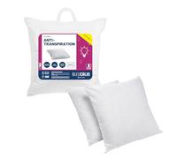 Bleu Câlin Lot de 2 Oreillers Moelleux 60x60 cm Anti-transpiration, Microfibre Respirante Topcool, Labelisés Oeko-tex, Fabriqués en France